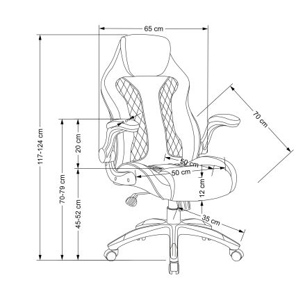Kancelarijska stolica HAME crna/siva