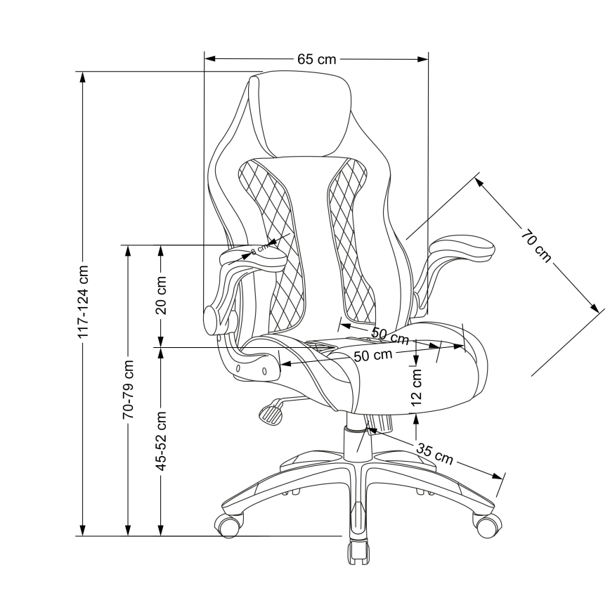 Kancelarijska stolica HAME crna/siva