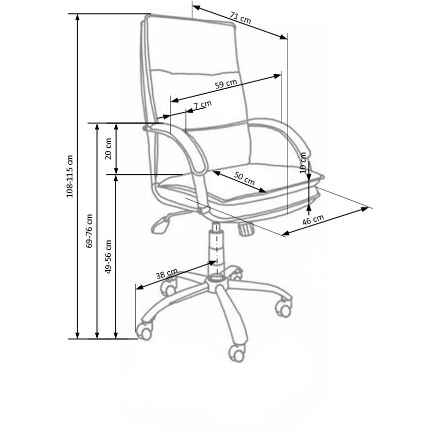 Kancelarijska stolica LOMI crna