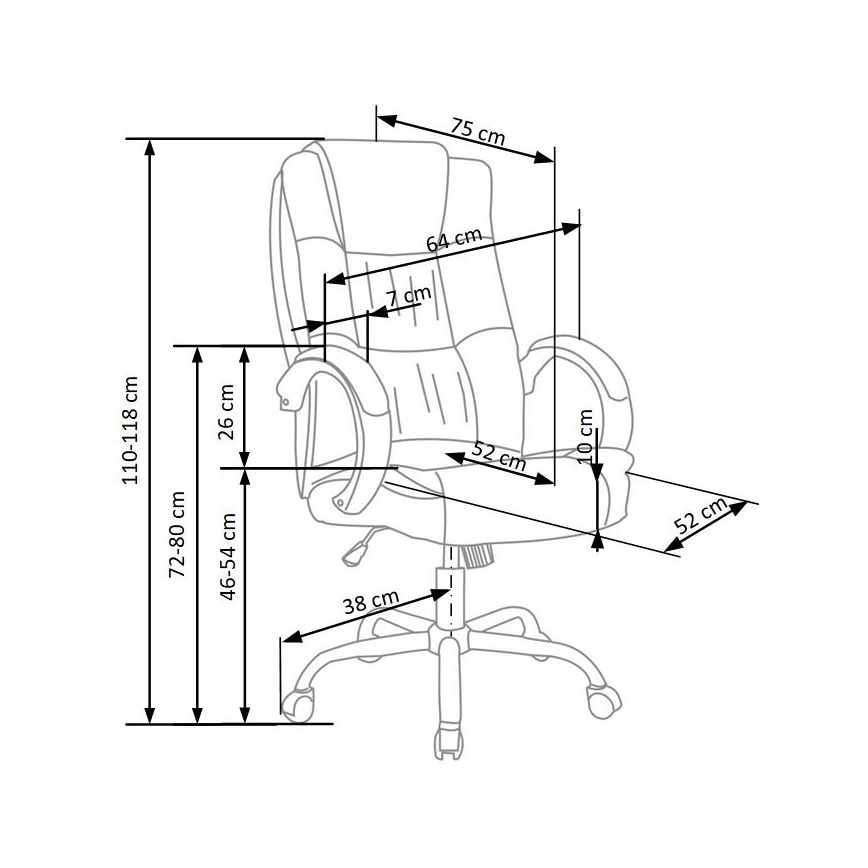 Kancelarijska stolica SELO siva