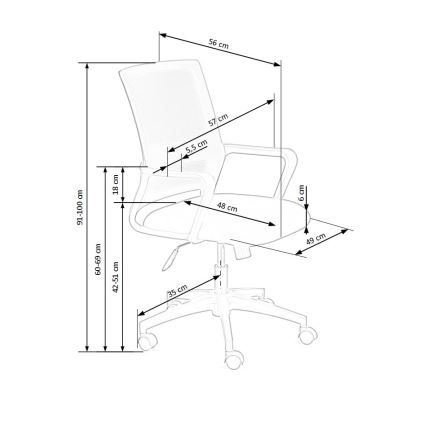 Kancelarijska stolica TONA crna