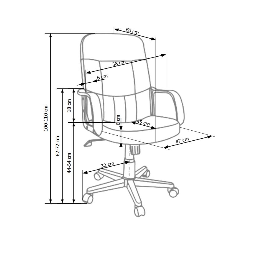 Kancelarijska stolica ZIRUQ braon
