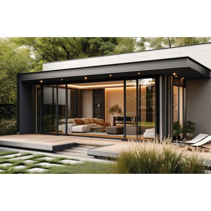 LED spoljašnja ugradna svetiljka IMBER LED/1W/12V 6500K prečnik 3 cm 30 lm IP65 crna