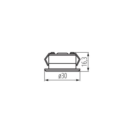 LED spoljno ugradno svetlo IMBER LED/1W/12V 3000K Ø 3 cm 40 lm IP65 belo