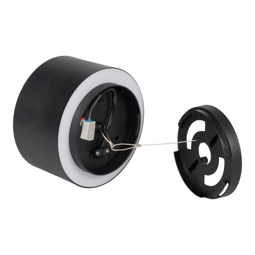 LED spot svetiljka SONOR LED/12W/230V 3000/4000/5700K + LED/1,5W 2200K prečnik 14 cm crna