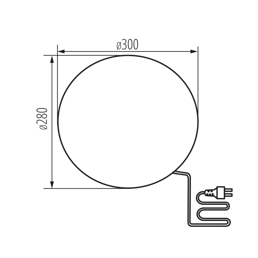 Spoljašnja svetiljka STONO 1xE27/25W/230V Ø 30 cm IP65