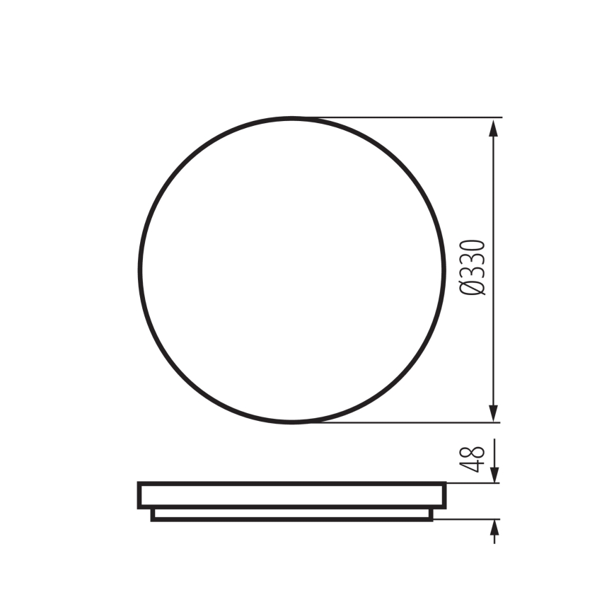 LED plafonjera VARSO LED/22/30W/230V 3000/4000/6500K prečnik 33 cm IP54