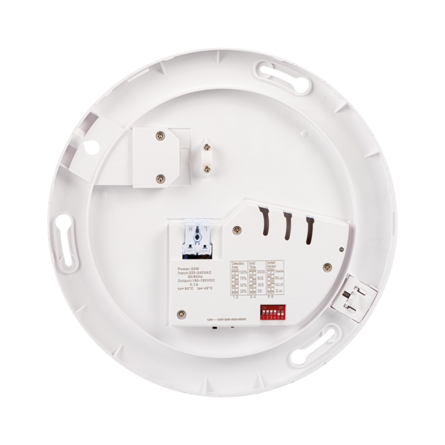 LED plafonsko svetlo sa senzorom pokreta i sumraka VARSO LED/22/30W/230V 3000/4000/6500K prečnik 33 cm IP54