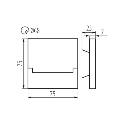LED zidno svetlo za stepenište SABIK LED/0,8W/12V 3000K