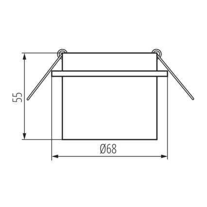 Ugradno reflektorsko svetlo SPAG GU10/35W crna/zlatna