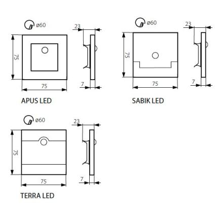 LED svetlo za stepenište sa senzorom LED/0,8W/12V 3000K