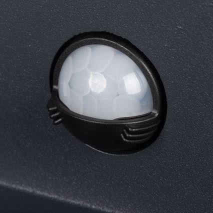 LED spoljašnje zidno svetlo sa senzorom pokreta i sumraka REKA LED/7W/230V IP54 antracitno, četvrtasto