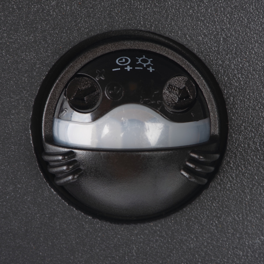 LED spoljašnje zidno svetlo sa senzorom pokreta i sumraka REKA LED/7W/230V IP54 antracit okruglo