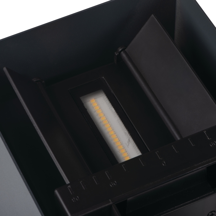 LED solarna zidna svetiljka sa senzorom REKA LED/3W/3,7V 1800 mAh 3000/4000/6500K IP65 antracit
