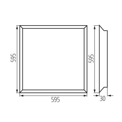 LED panel za spušteni plafon BAREV ECO LED/36W/230V 4000K 60x60 cm