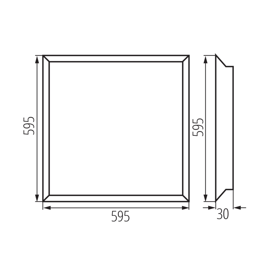 LED panel za spušteni plafon BAREV ECO LED/36W/230V 4000K 60x60 cm