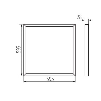 LED površinski panel BAREV LED/40W/230V 4000K 60x60 cm