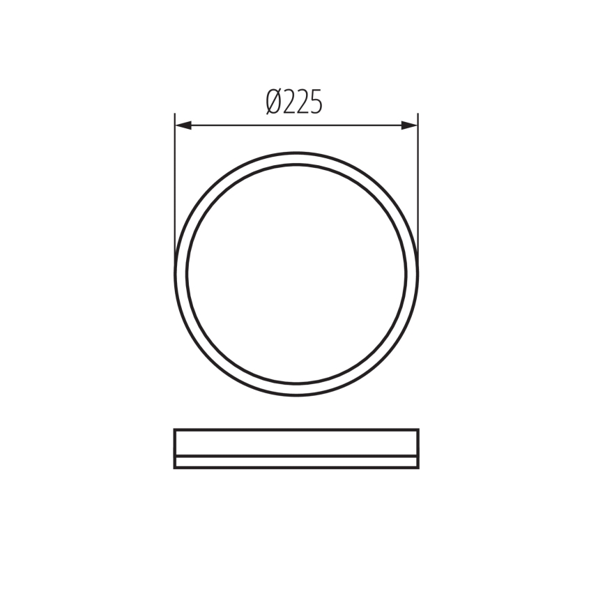 LED stropna svetiljka AZPO LED/11,8W/230V 3000/4000/6000K prečnik 22,5 cm IP54 bela