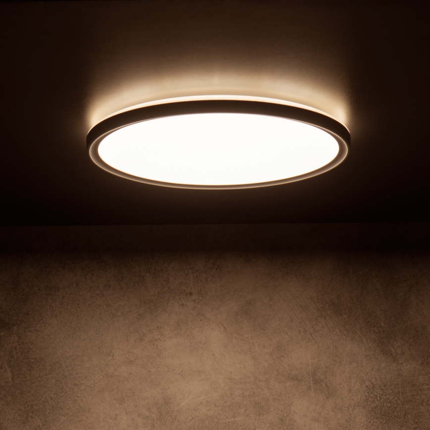 LED plafonsko svetlo AZPO LED/11,8W/230V 3000/4000/6000K prečnika 22,5 cm IP54 crno