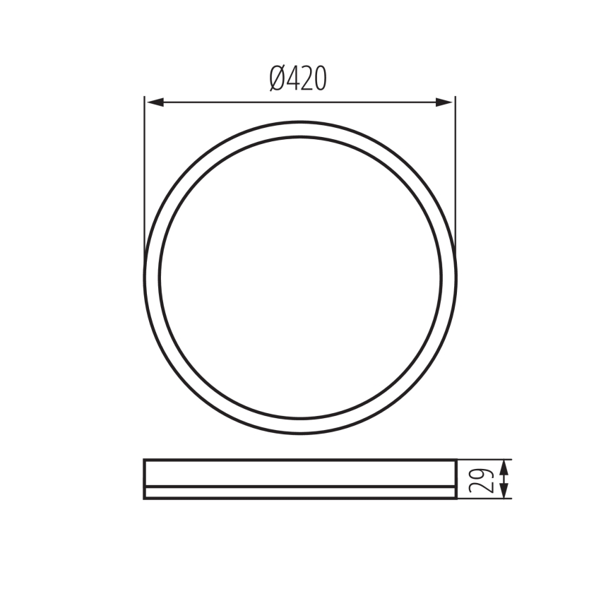 LED plafonsko svetlo AZPO LED/22W/230V 3000/4000/6000K prečnik 42 cm IP54 bela