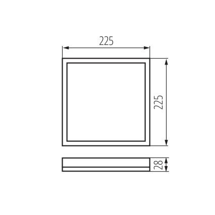 LED stropno svetlo AZPO LED/12,3W/230V 3000/4000/6000K 22,5x22,5 cm IP54 crna