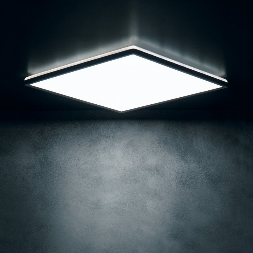 LED plafonsko svetlo AZPO LED/17,5W/230V 3000/4000/6000K 30x30 cm IP54 crna