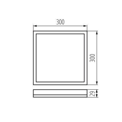 LED plafonsko svetlo AZPO LED/17,5W/230V 3000/4000/6000K 30x30 cm IP54 crna