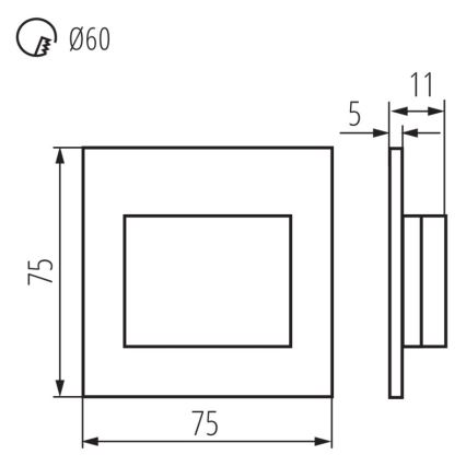 LED svetlo za stepenište ERINUS LED/1,5W/12V 4000K belo