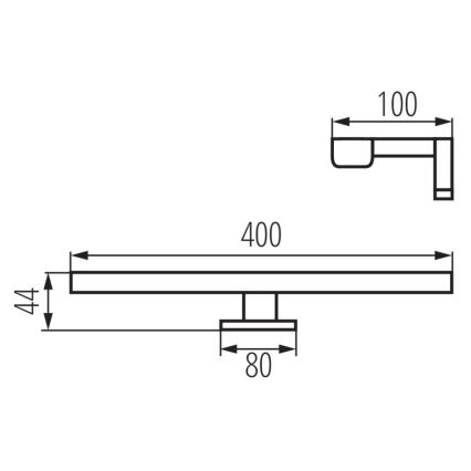 LED kupatilsko osvetljenje za ogledalo ASTIM LED/8W/230V IP44 crno