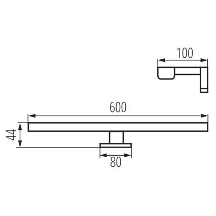 LED svetlo za kupatilsko ogledalo ASTIM LED/12W/230V IP44, belo