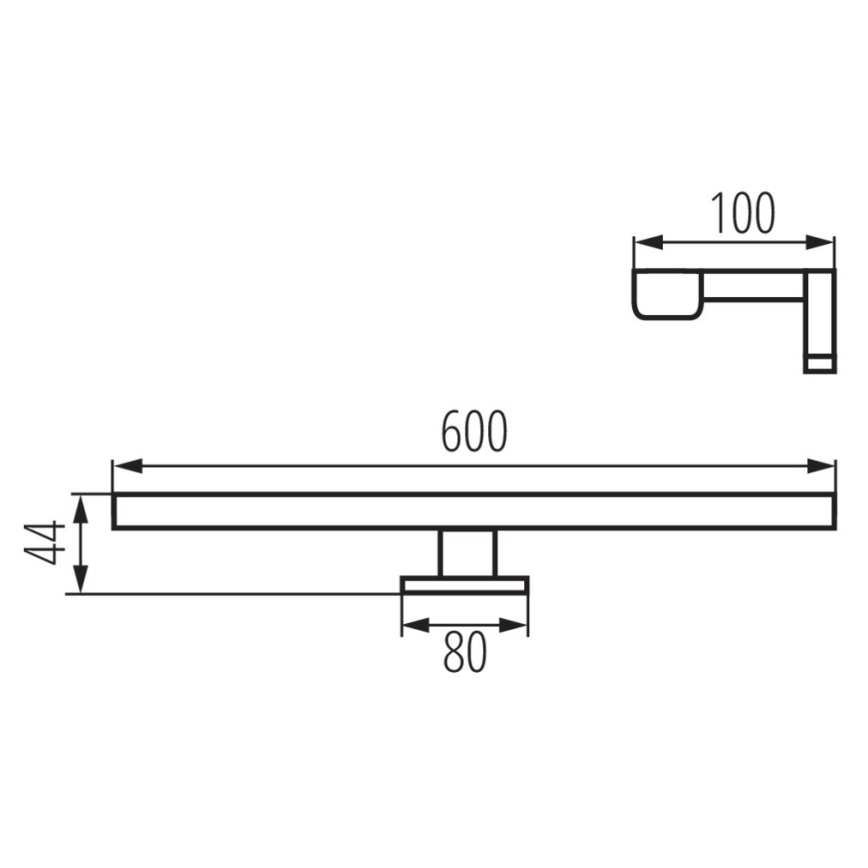 LED kupatilsko osvetljenje za ogledalo ASTIM LED/12W/230V IP44 mat hrom
