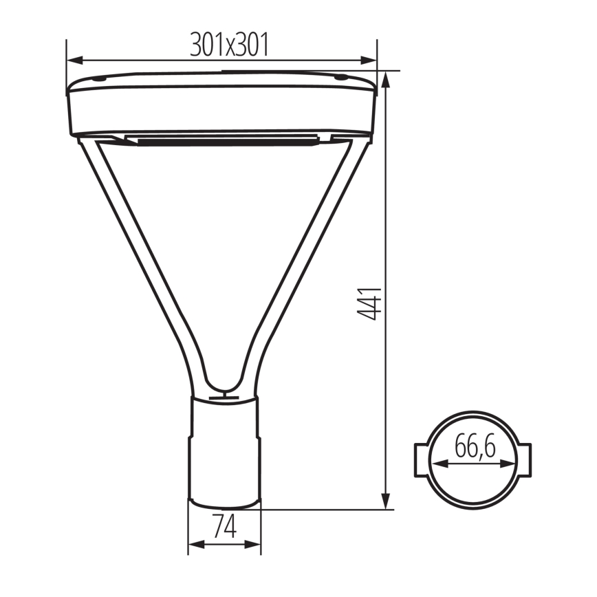 LED ulična svetiljka PARCOLI LED/30/40/50W/230V 3000/4000/6500K IP66 siva