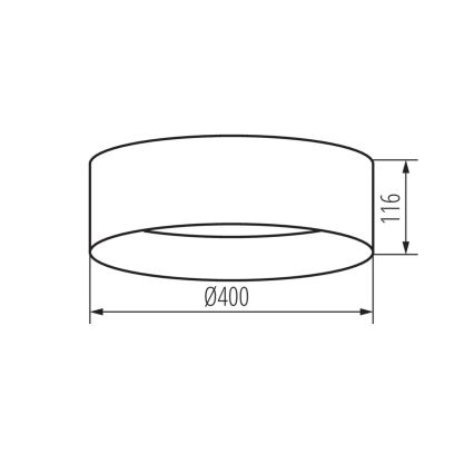 LED stropno svetlo RIFA LED/17,5W/230V 3000K braon