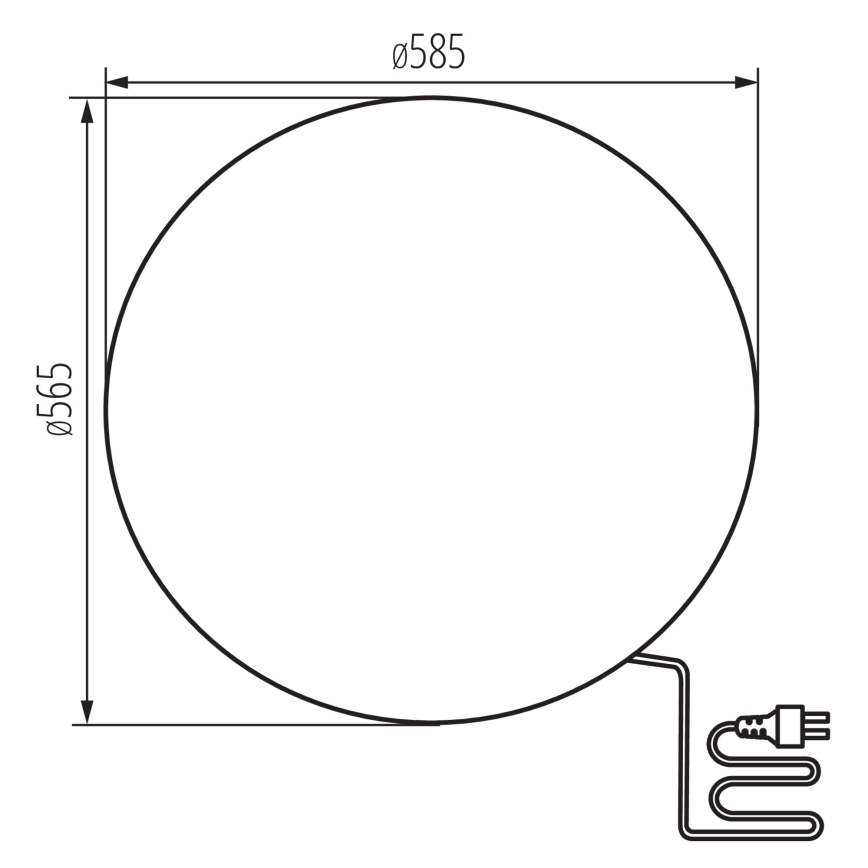 Spoljašnja lampa STONO 1xE27/25W/230V prečnik 58,5 cm IP65