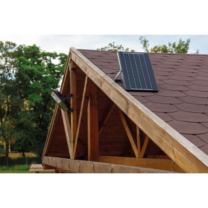 LED prigušiva reflektor sa solarnim panelom i senzorom sumraka LED/15W/15000 mAh 3,2V IP65 + daljinski upravljač