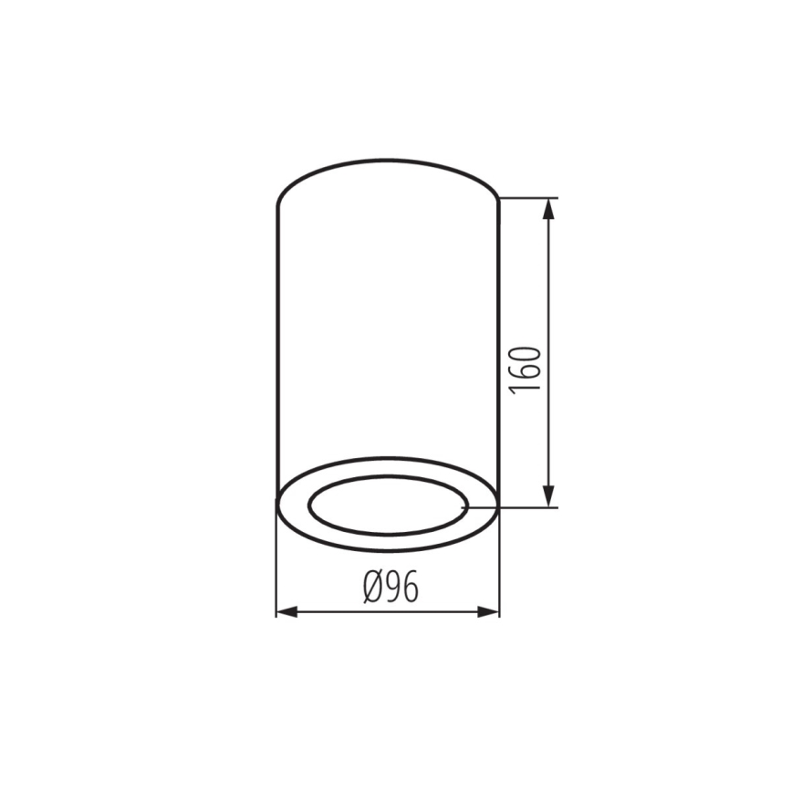 Kupatilsko ugradno spot svetlo AQILO 1xE27/20W/230V IP65 crno
