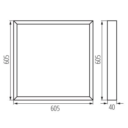 Nadgradni LED panel BLINGO LED/34W/230V 4000K 60x60 cm