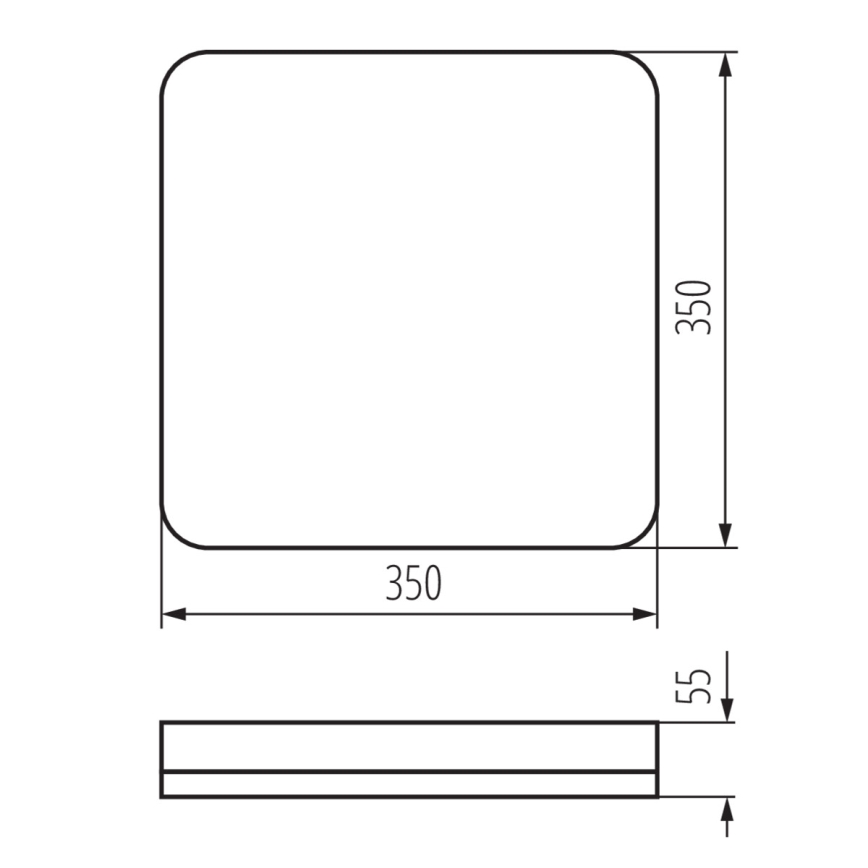 LED tehničko plafonsko svetlo IPER LED/35W/230V IK10 IP65 kvadratno belo