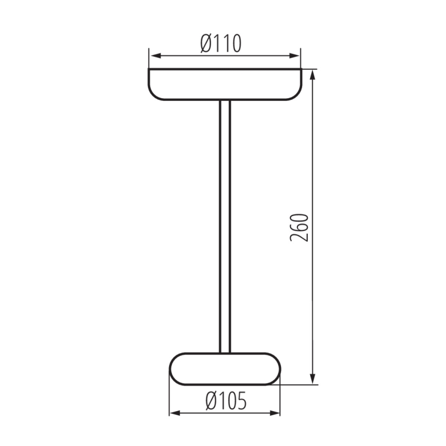 Kanlux 37314 - LED prigušiva punjiva lampa FLUXY LED/1,7W/1800 mAh IP44 žuta