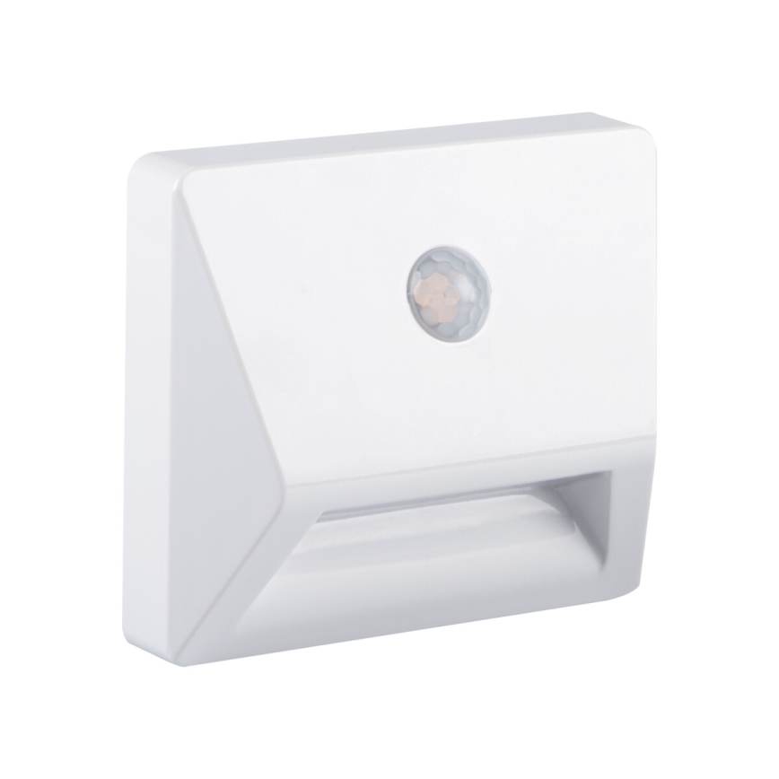 Kanlux 37392 - LED ugradna svetiljka sa senzorom pokreta i sumraka IRS LED/0,3W/3xAAA IP54 bela