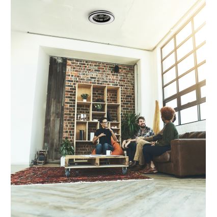 LED prigušiva stropna svetiljka sa ventilatorom PLAVE LED/48W/230V 3000/4000/6500K + daljinski upravljač