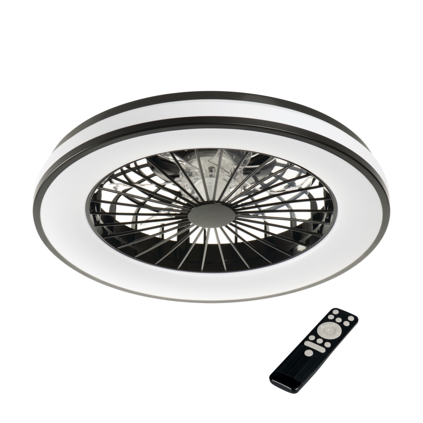 LED RGBW prigušiva stropna svetiljka sa ventilatorom PLAVE LED/48W/230V 3000/4000/6500K + daljinski upravljač