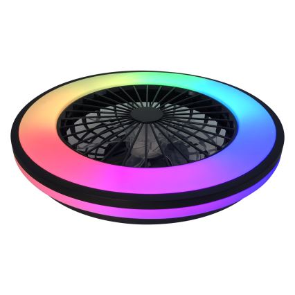 LED RGBW prigušiva stropna svetiljka sa ventilatorom PLAVE LED/48W/230V 3000/4000/6500K + daljinski upravljač