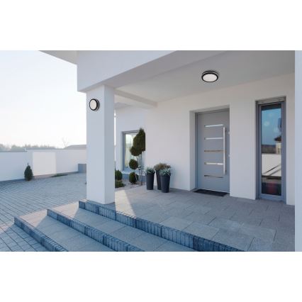 LED spoljašnje plafonsko svetlo BENO ECO LED/12W/230V 3000/4000/6500K prečnik 20 cm IP65 crno