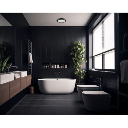 LED spoljašnje plafonsko svetlo BENO ECO LED/12W/230V 3000/4000/6500K prečnik 20 cm IP65 crno
