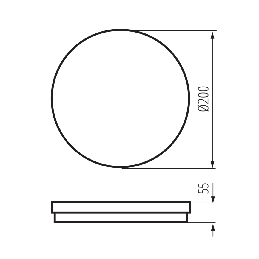 LED spoljašnje plafonsko svetlo BENO ECO LED/20W/230V 3000/4000/6500K prečnik 20 cm IP65 bela
