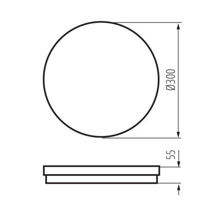 LED spoljašnje plafonsko svetlo BENO ECO LED/30W/230V 3000/4000/6500K preč. 30 cm IP65 belo