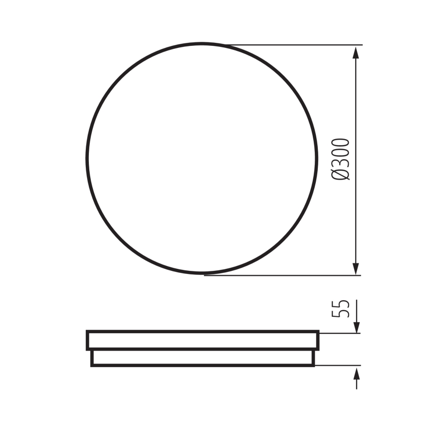 LED spoljašnje plafonsko svetlo BENO ECO LED/30W/230V 3000/4000/6500K preč. 30 cm IP65 belo