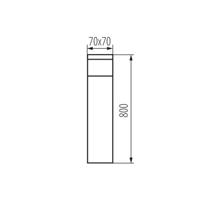 Spoljna lampa DASTEN 1xG9/11W/230V 80 cm IP44 antracit