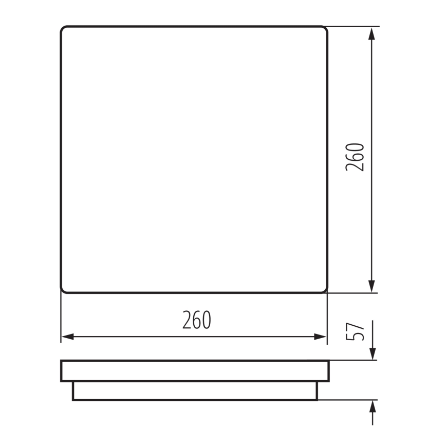 LED spoljašnja plafonska svetiljka BENO LED/24/30W/230V 3000/3500/4000K IP65 antracit, kvadratna